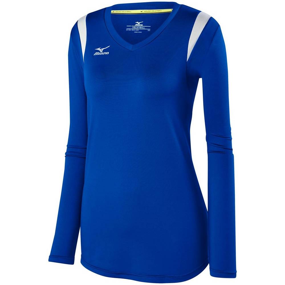 Jersey Mizuno Voleibol Balboa 5.0 Long Sleeve Para Mujer Azul Rey/Plateados 0132968-RC
